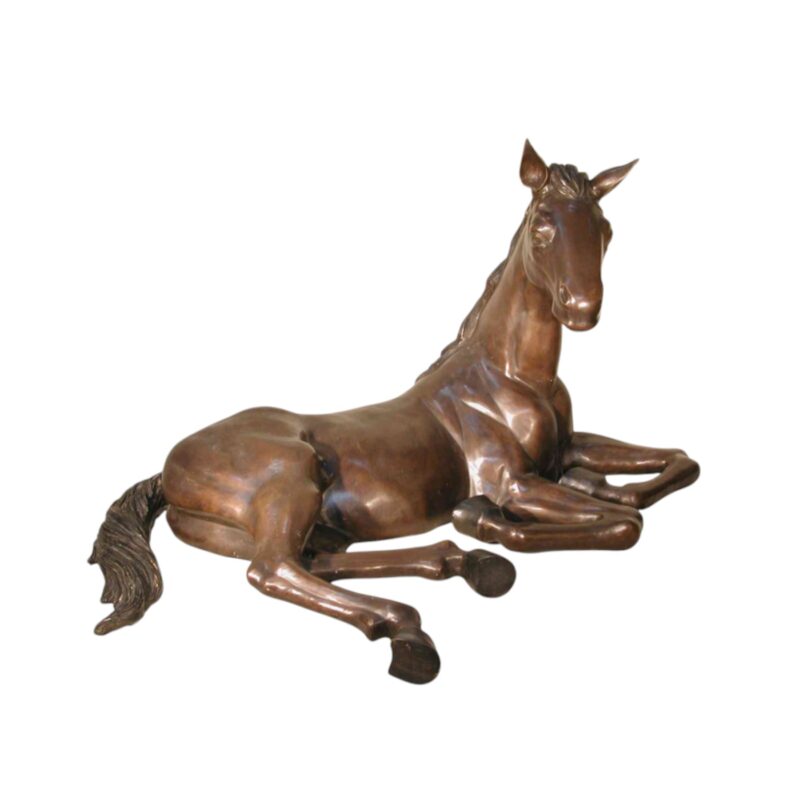 SRB074165 Bronze Lying Foal Sculpture by Metropolitan Galleries Inc.