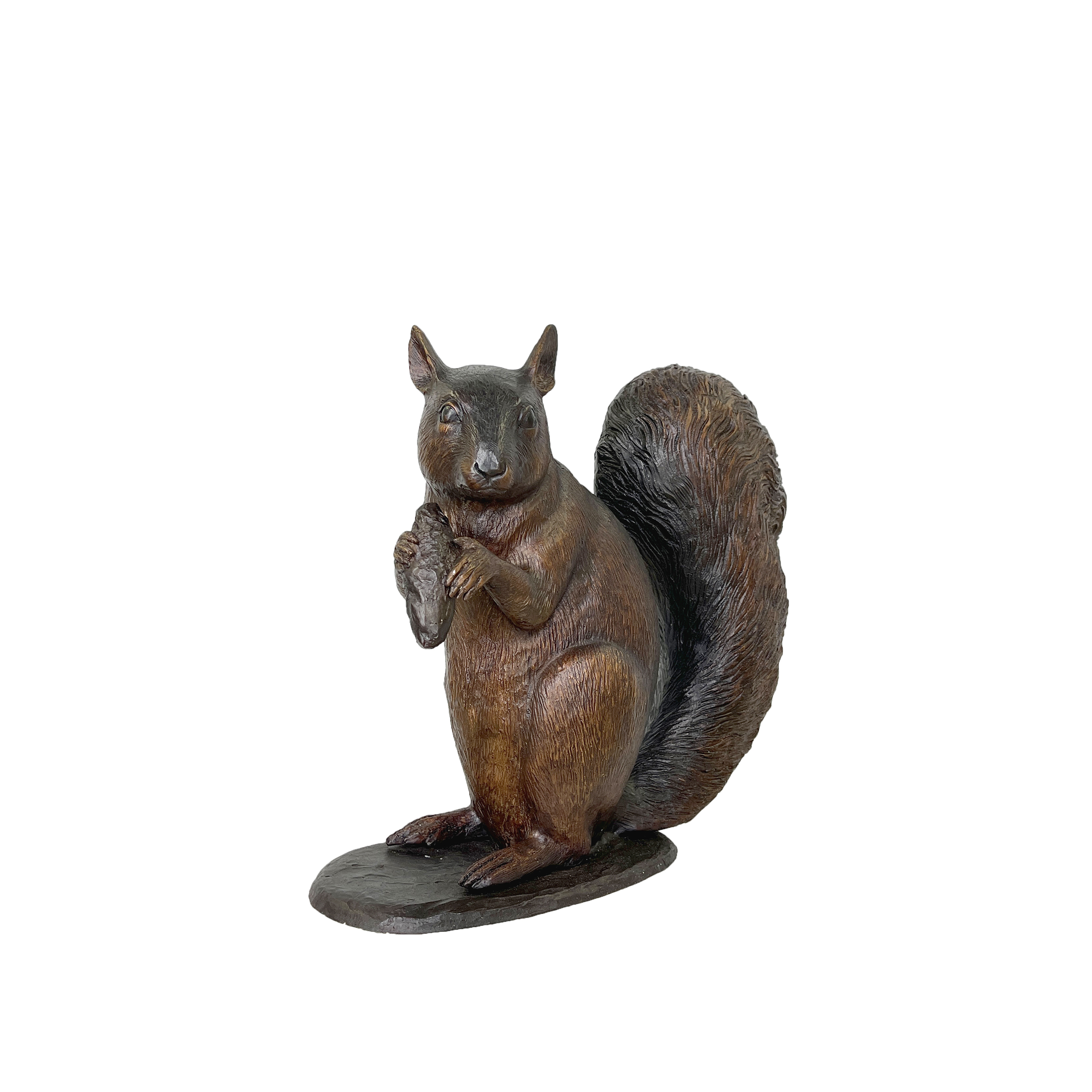 SRB057816 Bronze Squirrel with Nut Sculpture by Metropolitan Galleries Inc
