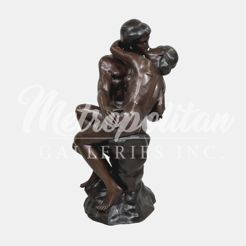 SRB096003 Bronze 'The Kiss' by Rodin Life-size Sculpture by Metropolitan Galleries Inc