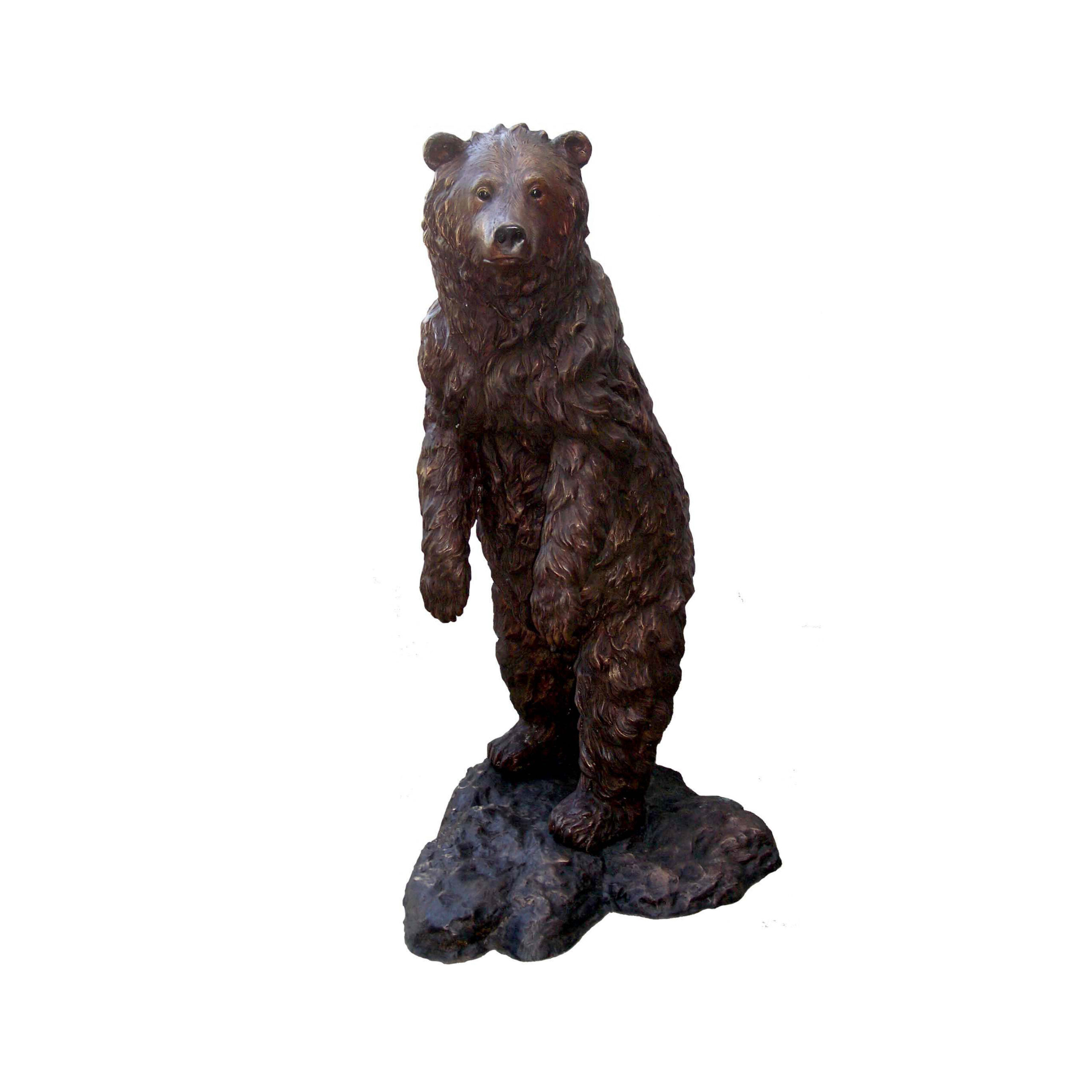 SRB706514 Bronze Small Standing Bear Sculpture by Metropolitan Galleries Inc