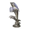 Bronze Dolphin Mailbox Sculpture (Silver)