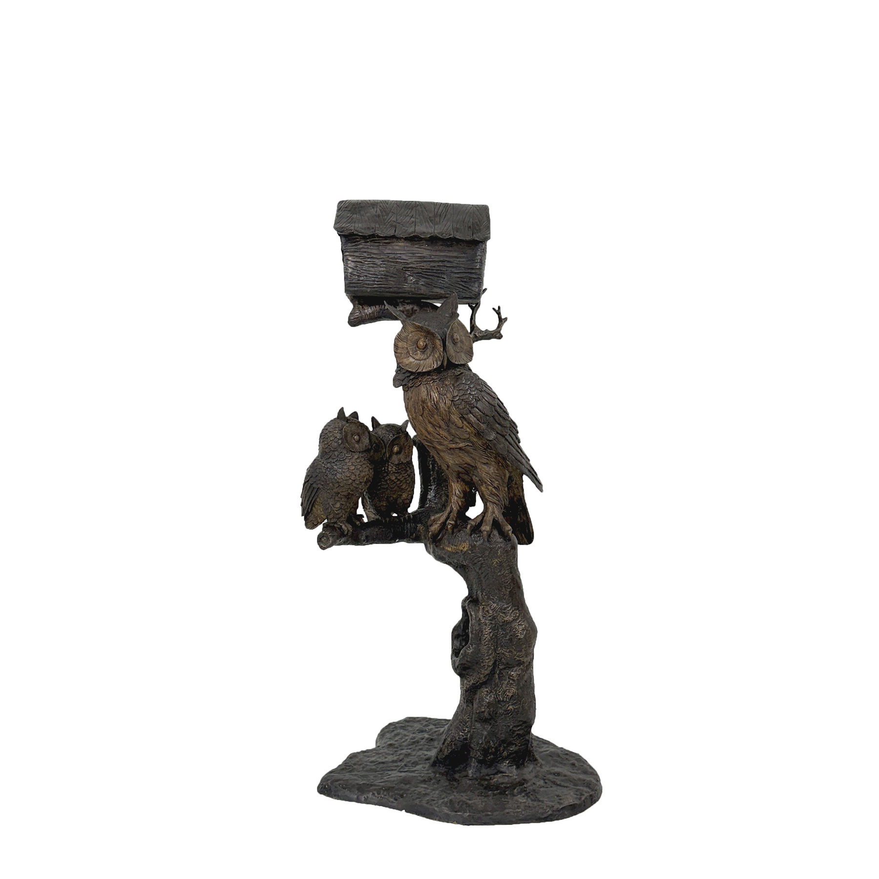 Bronze Owl Mailbox Sculpture