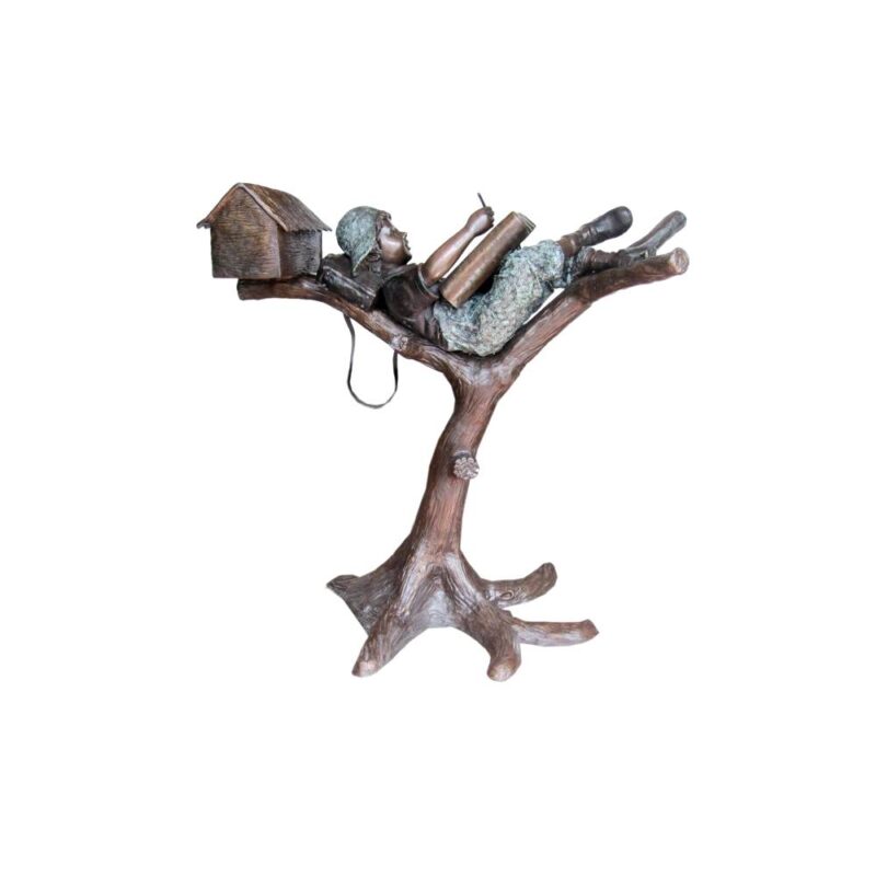 SSRB706756 Boy Relaxing in Tree Mailbox by Metropolitan Galleries Inc.