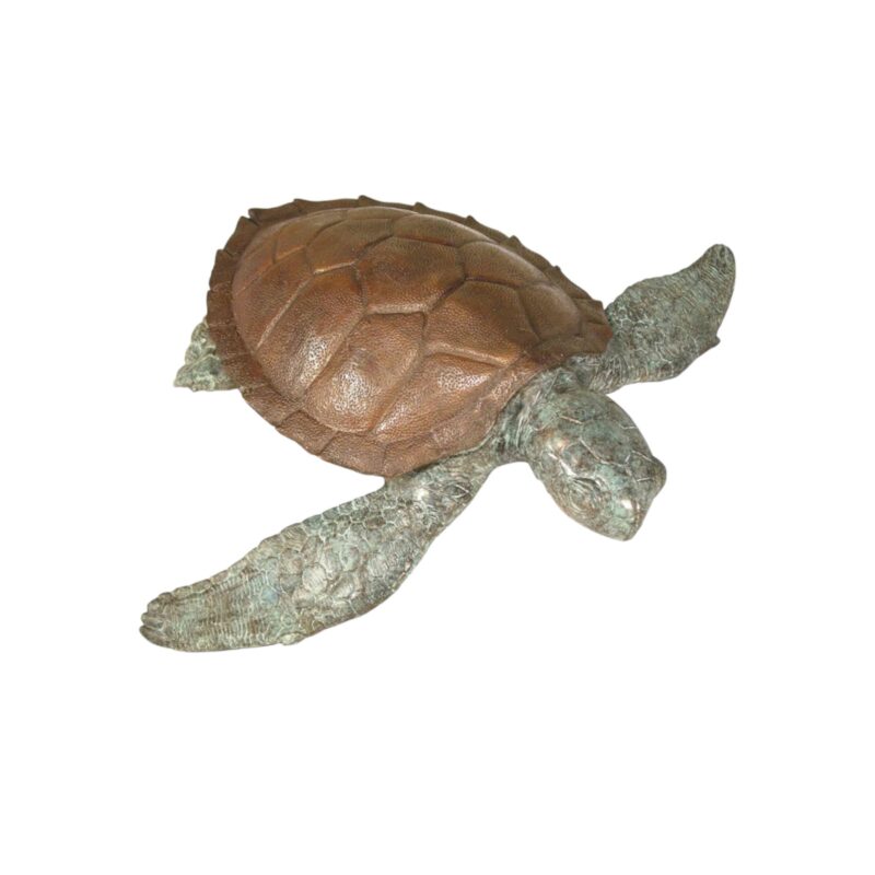 SRB075050 Bronze Sea Turtle Sculpture by Metropolitan Galleries Inc.