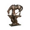 Bronze ‘Country Time’ Cowboy & Horse Sculpture