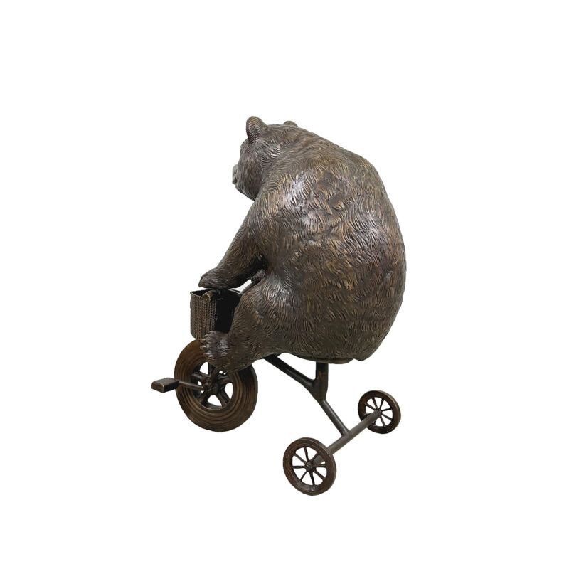 SRB10126 Bronze Bear riding Tricycle Sculpture exclusively designed and produced by Metropolitan Galleries Inc 2