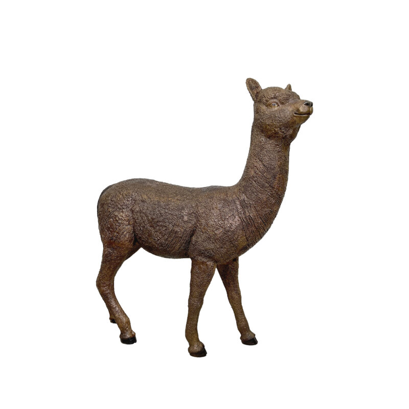 SRB40005 Bronze Alpaca Sculpture in Maple Patina by Metropolitan Galleries Inc