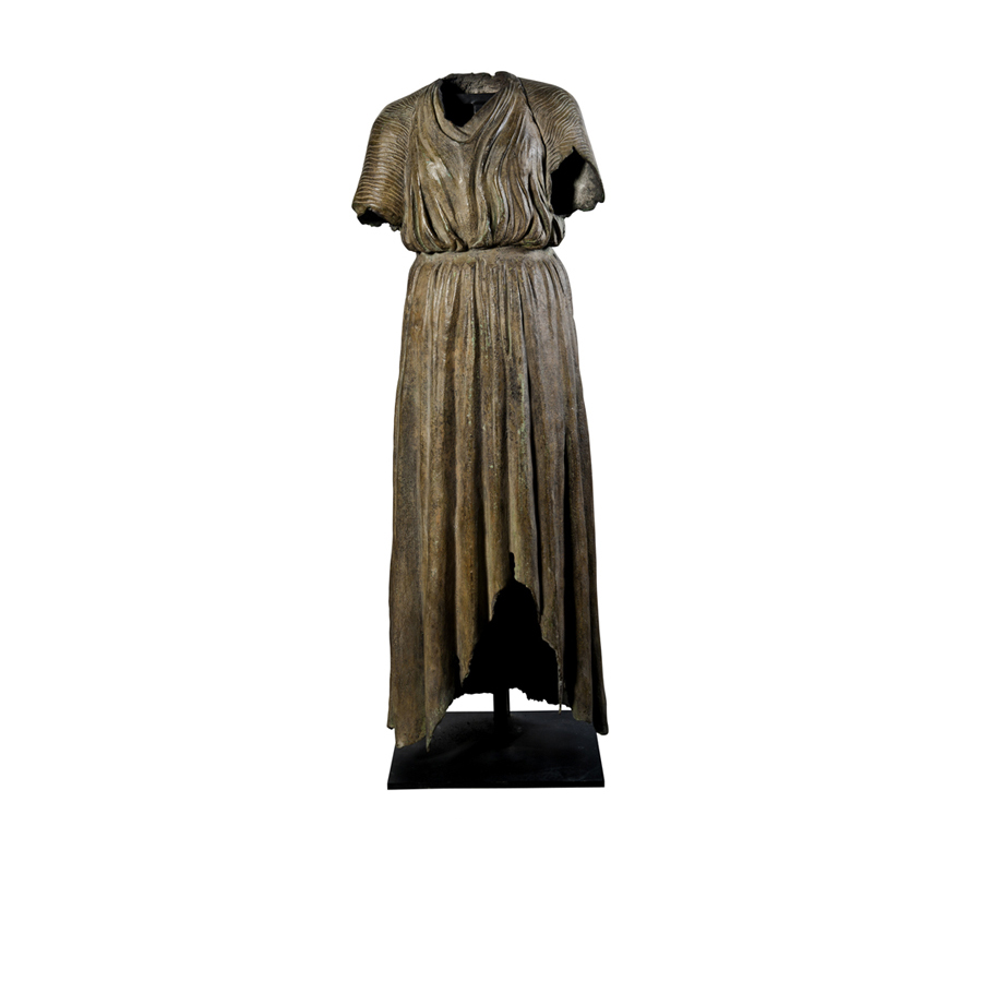 SRB53067 Bronze Female Dress Partial Artifact Sculpture by Metropolitan Galleries Inc
