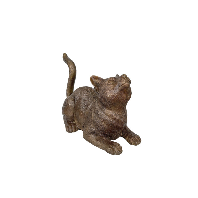 SRB40003 Bronze Squatting Cat Sculpture by Metropolitan Galleries Inc