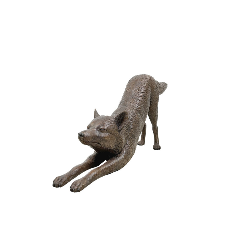 SRB40006 Bronze Downward Fox Sculpture by Metropolitan Galleries Inc