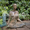 Bronze Namaste Lady Table-top Sculpture
