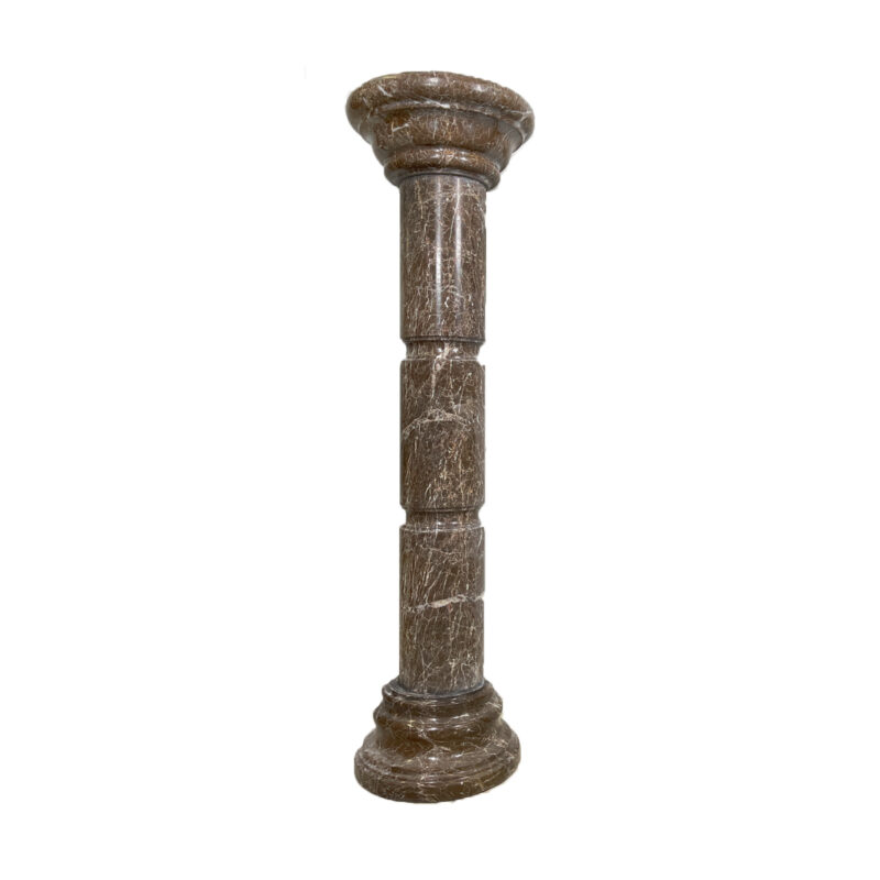 JBP1550 Marble Pedestal in Emperador Brown by Metropolitan Galleries Inc