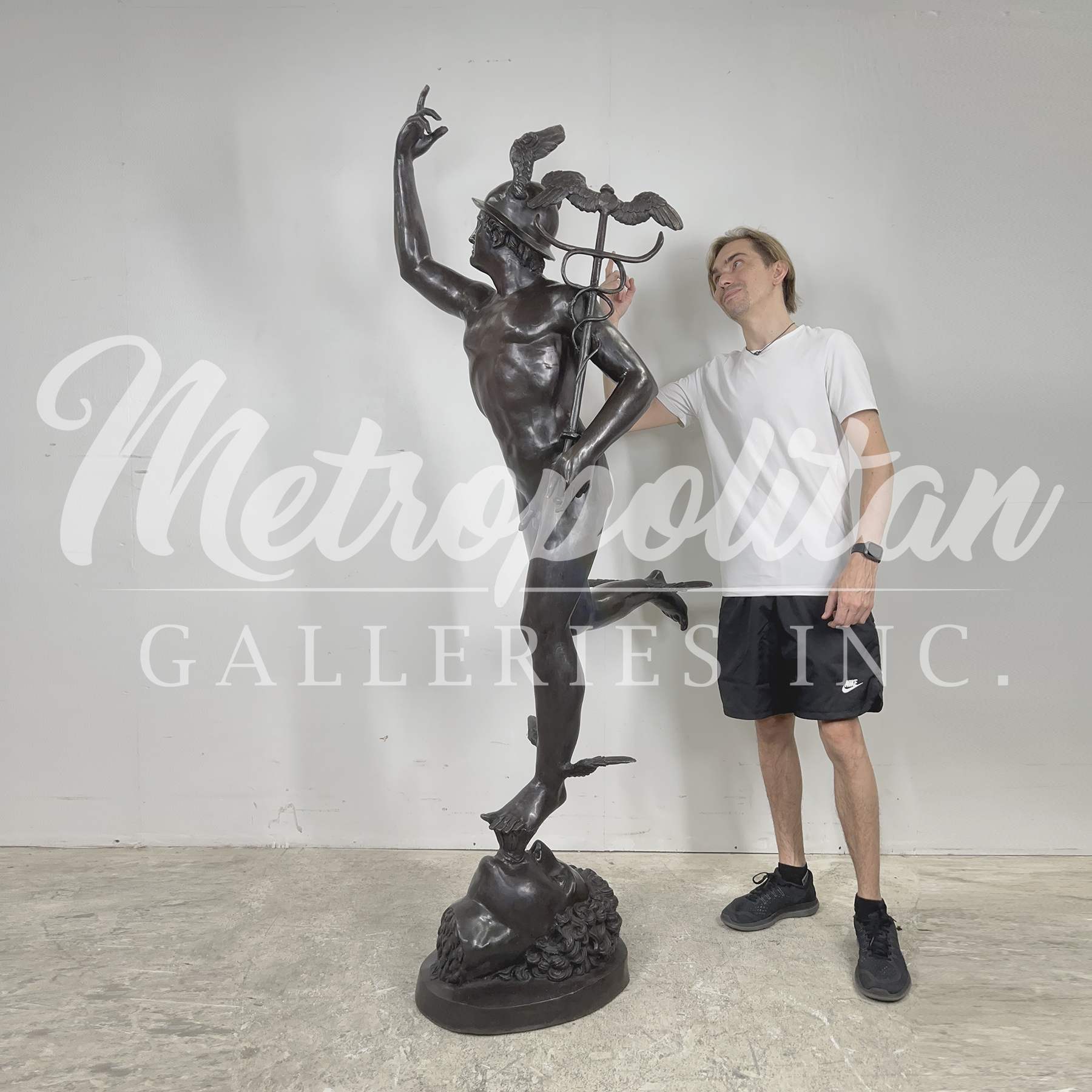 SRB99086 Bronze Mercury Sculpture by Metropolitan Galleries Inc SCALE WM