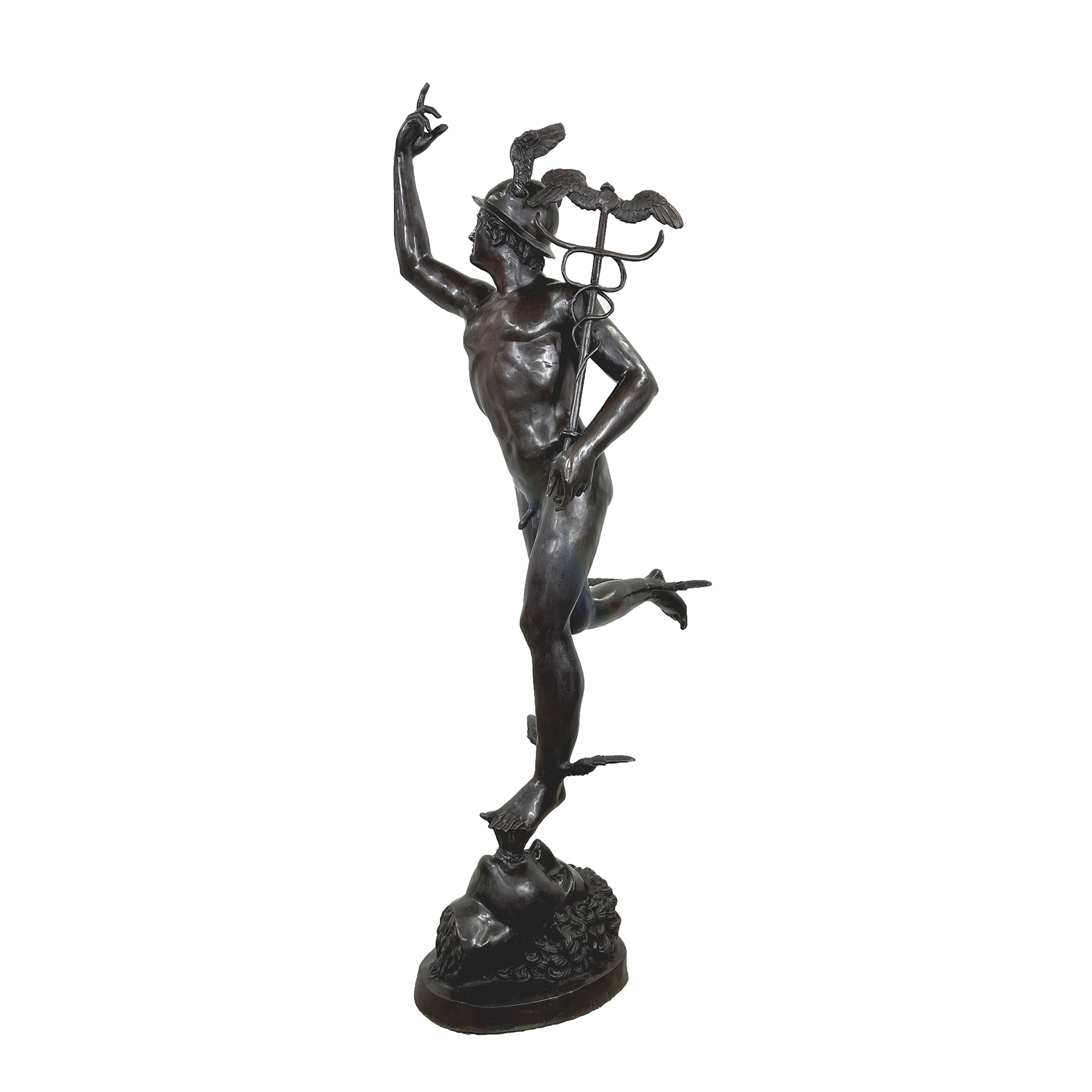 SRB99086 Bronze Mercury Sculpture by Metropolitan Galleries Inc