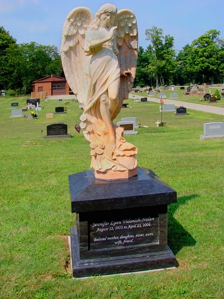 Marble Angel Memorial Sculpture by Metropolitan Galleries Inc