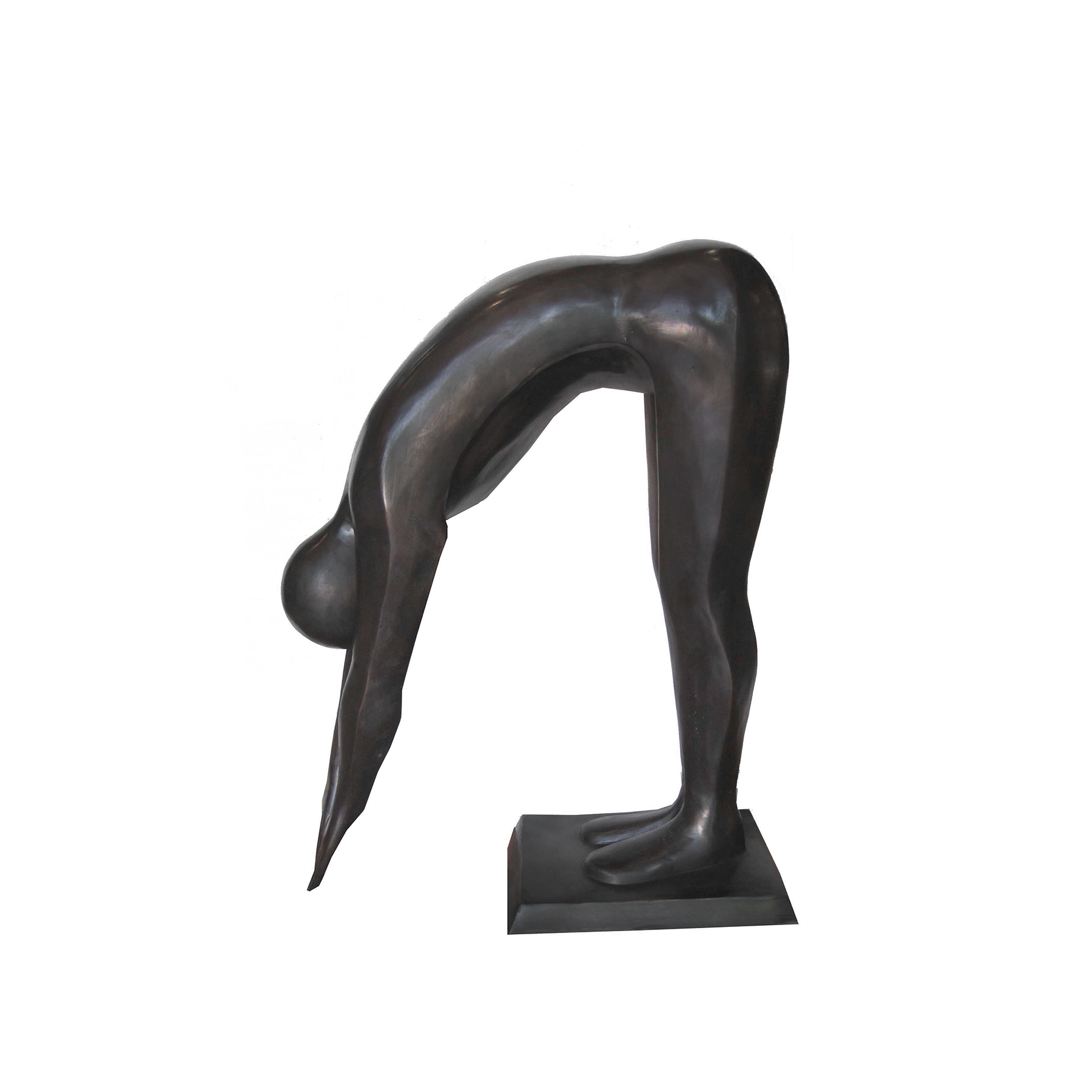 Bronze Contemporary Downward Diver Sculpture