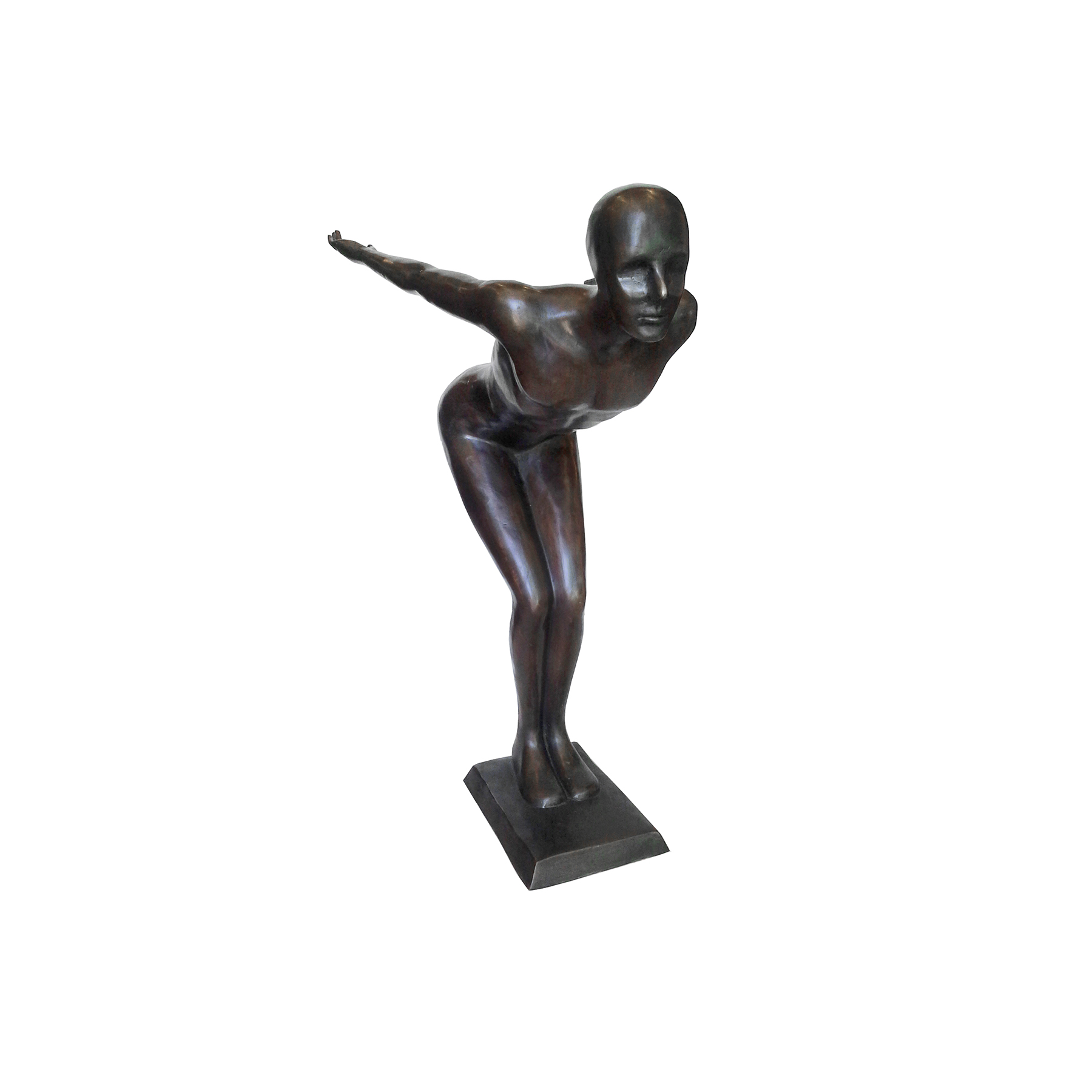 Bronze Small Contemporary Diver Sculpture