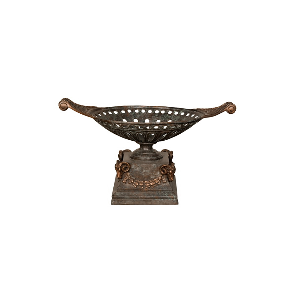 SRB056290 Bronze Neoclassical Handled Planter Urn by Metropolitan Galleries Inc