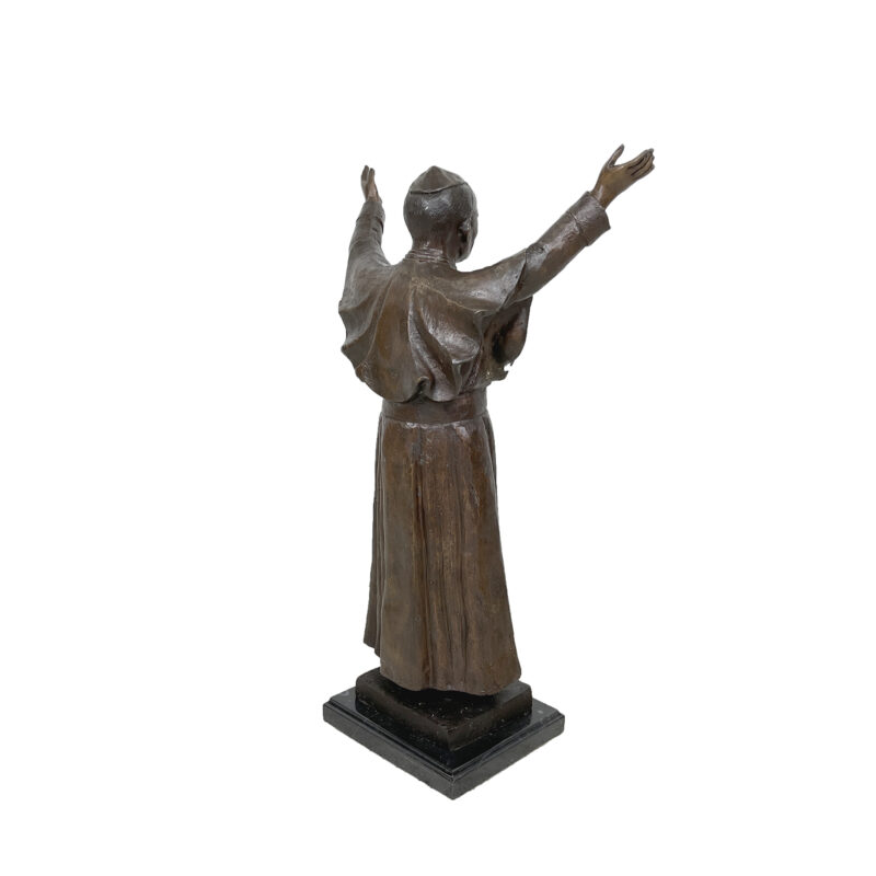 SRB095037 Bronze Pope John Paul II Table-top Sculpture by Metropolitan Galleries Inc 3