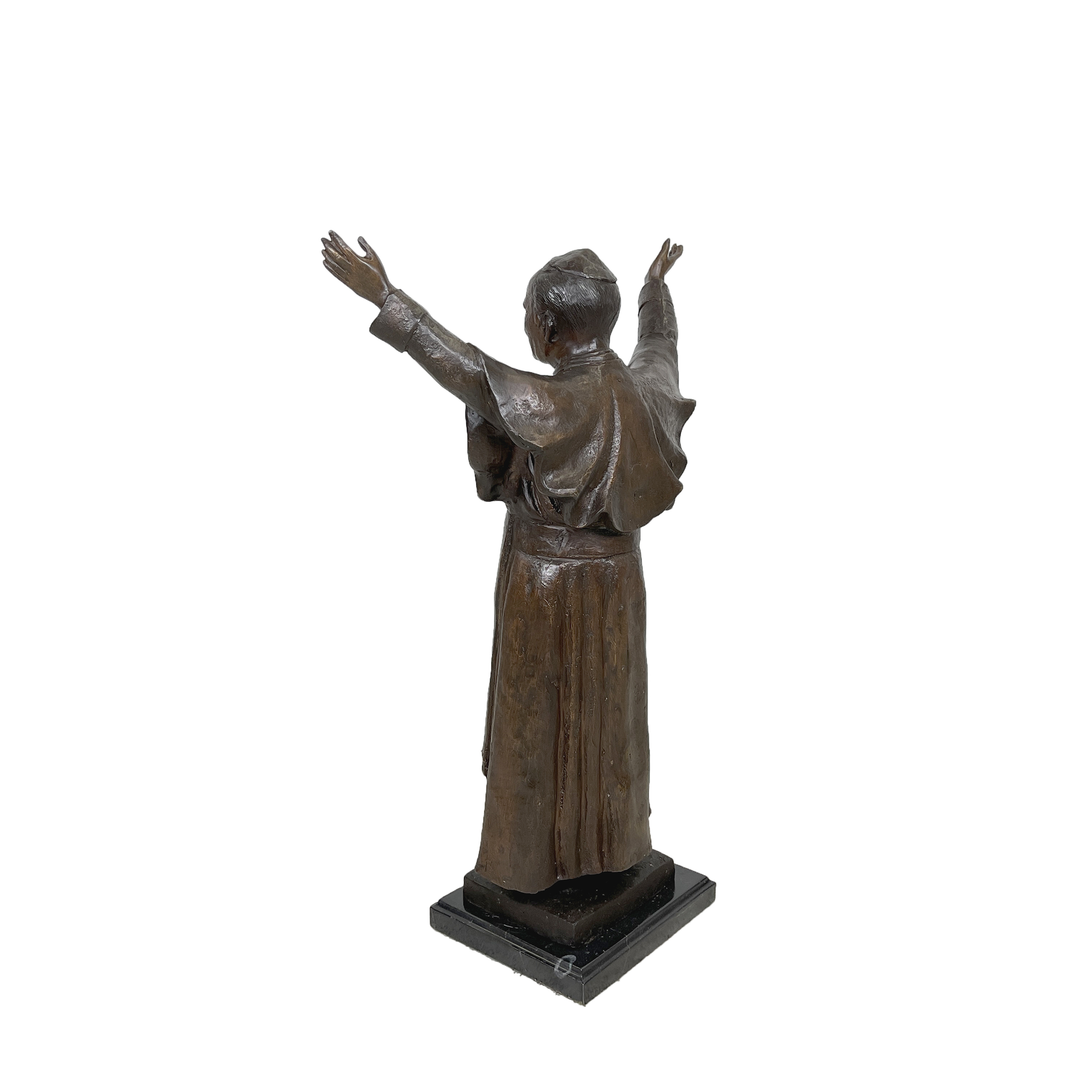 SRB095037 Bronze Pope John Paul II Table-top Sculpture by Metropolitan Galleries Inc 4