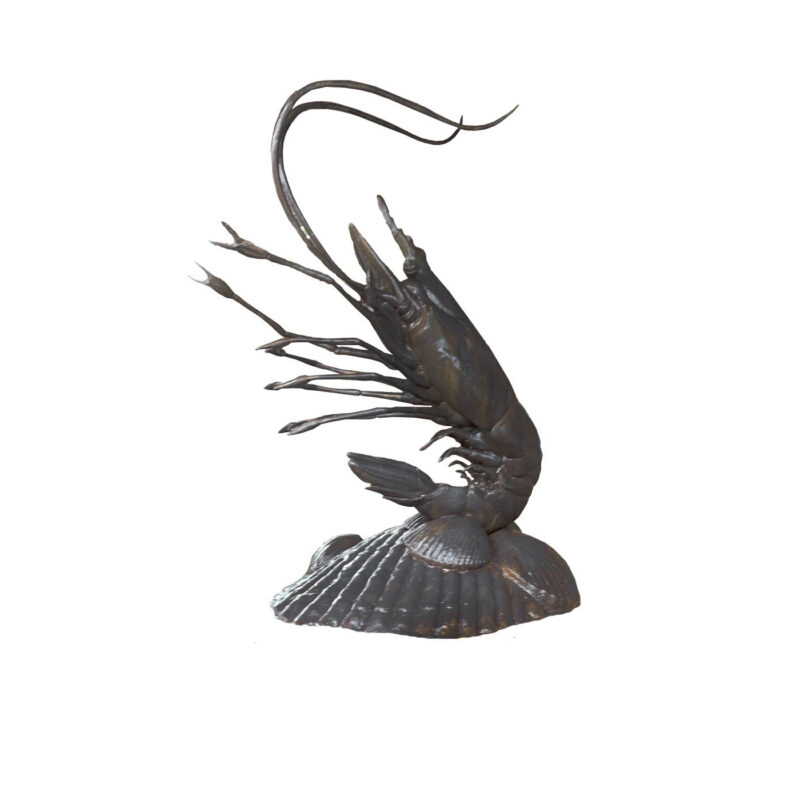 SRB704415 Bronze Jumbo Shrimp Sculpture by Metropolitan Galleries Inc