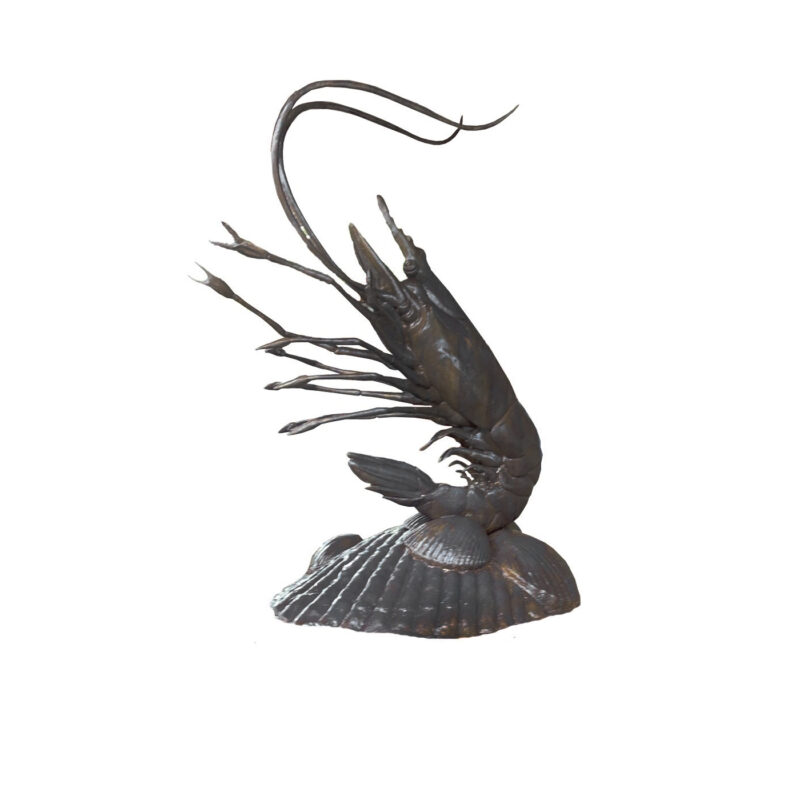 SRB704416 Bronze Jumbo Shrimp Sculpture by Metropolitan Galleries Inc