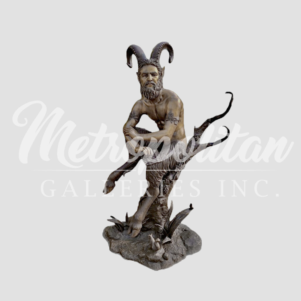 SRB10128 Bronze Mythological Pan Sculpture exclusively designed and produced by Metropolitan Galleries Inc WM
