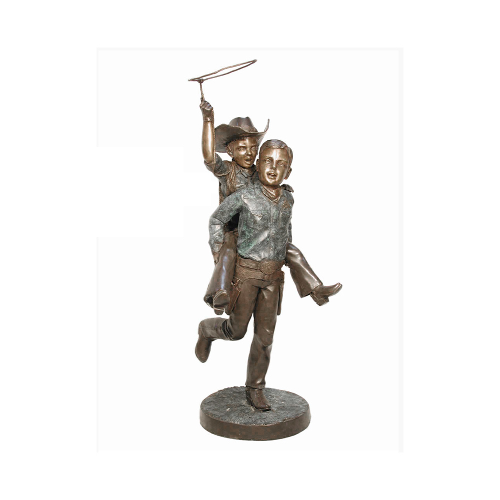 Bronze Little Cowboys Sculpture