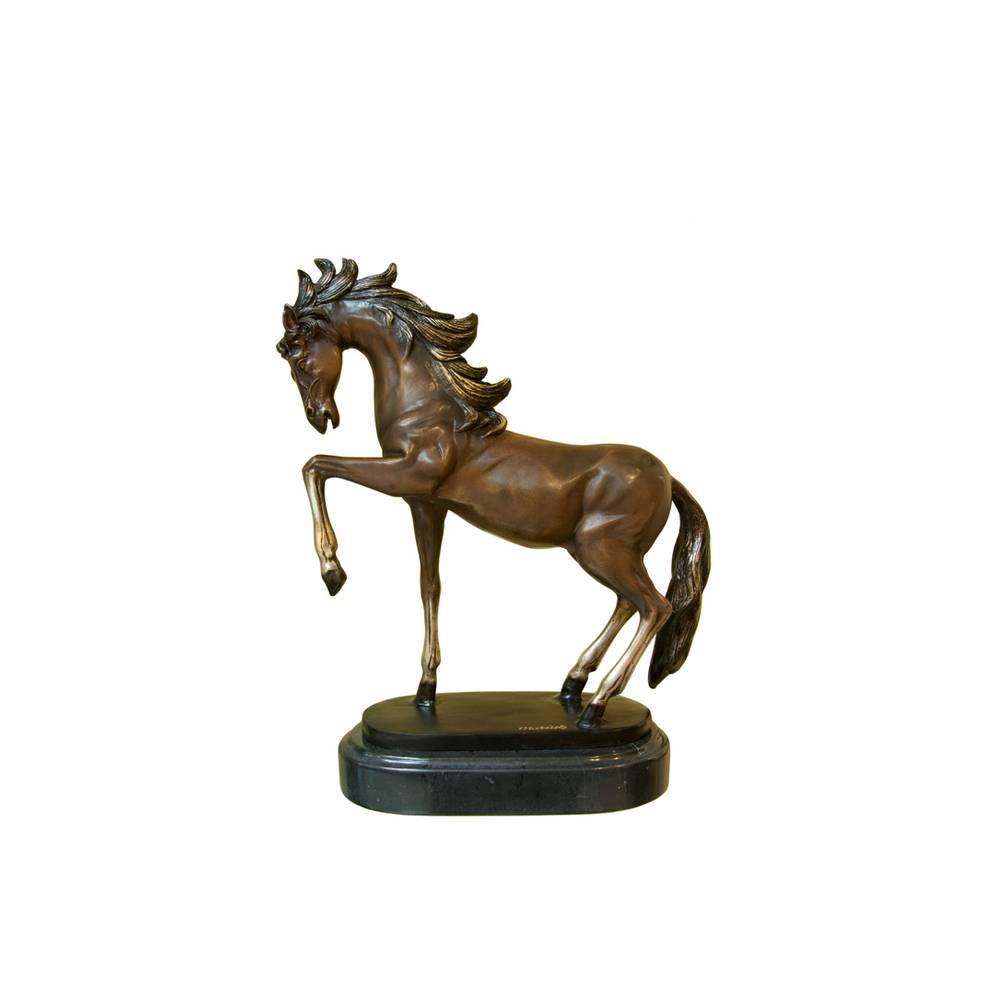Bronze Small Trotting Horse Table-Top Sculpture