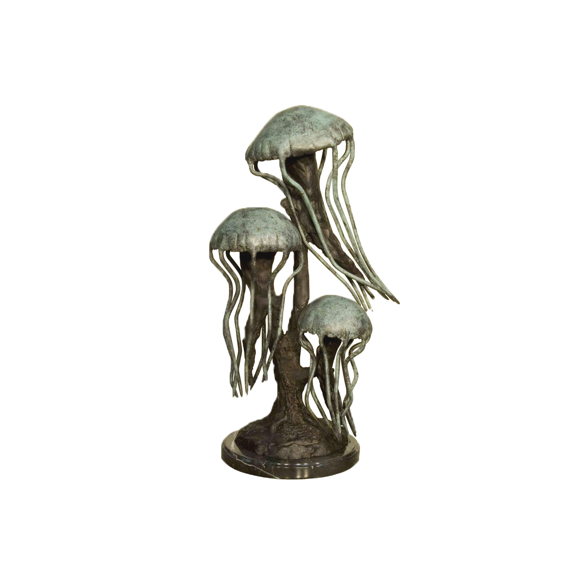 Bronze Jellyfish Trio Table-Top Sculpture