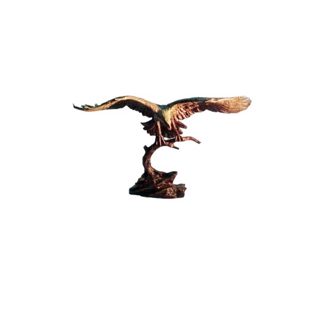 Bronze Eagle on Tree Branch Sculpture