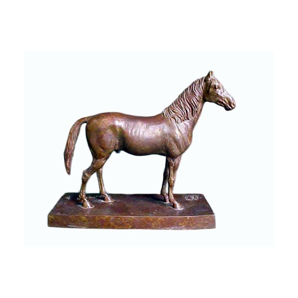Bronze Horse Standing on Base Table-Top