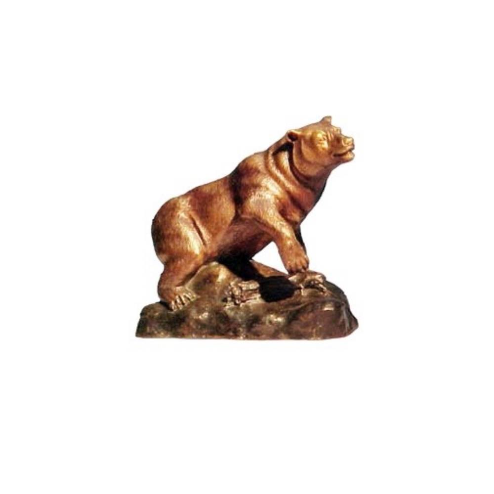 Bronze Bear on Rock Table-Top
