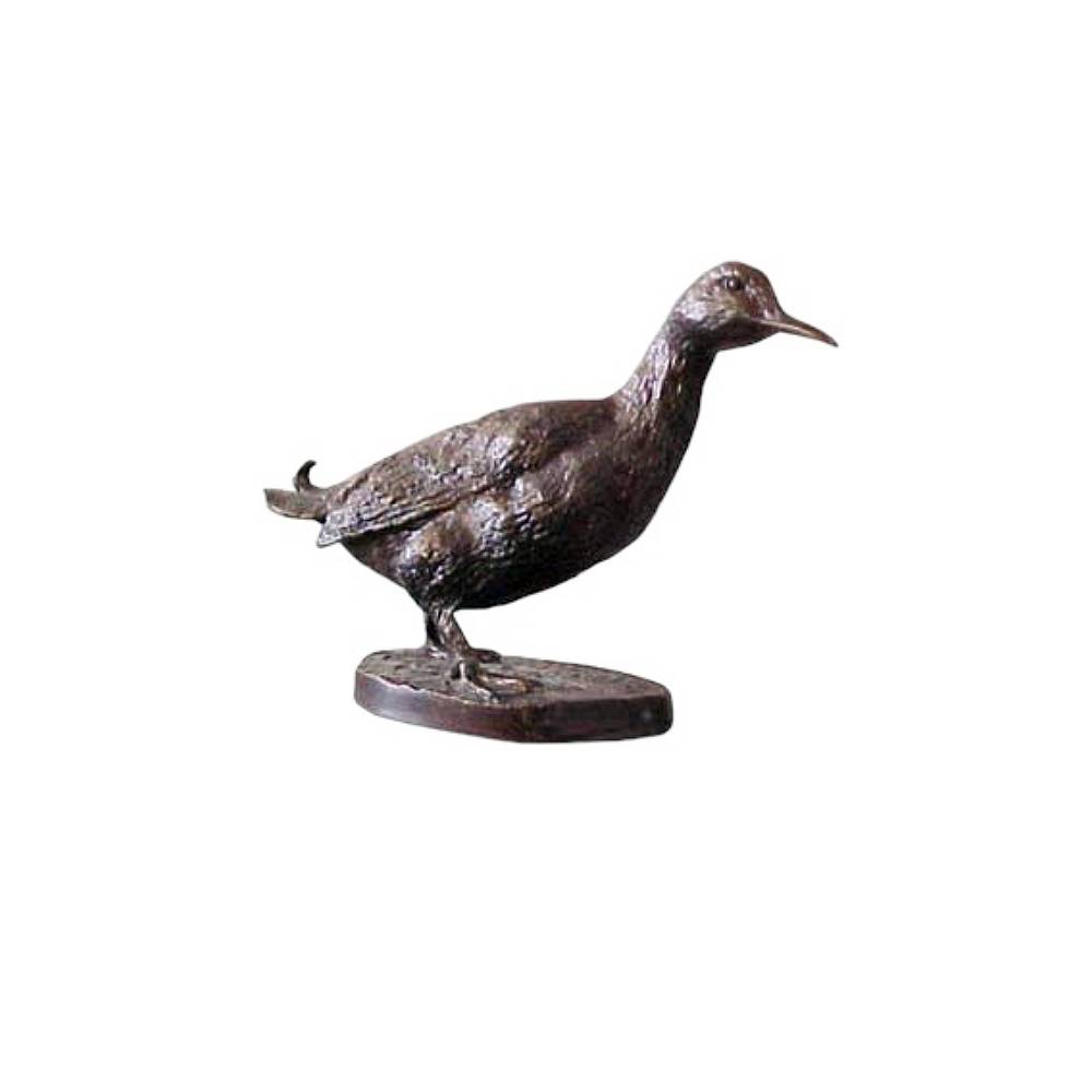 Bronze Duck on Base Table-Top Sculpture