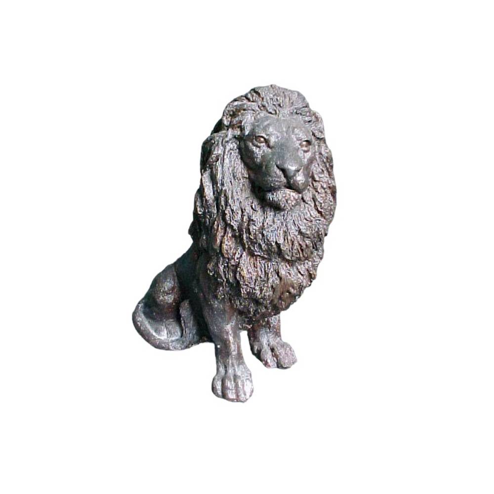 Bronze Sitting Lion Table-Top Sculpture