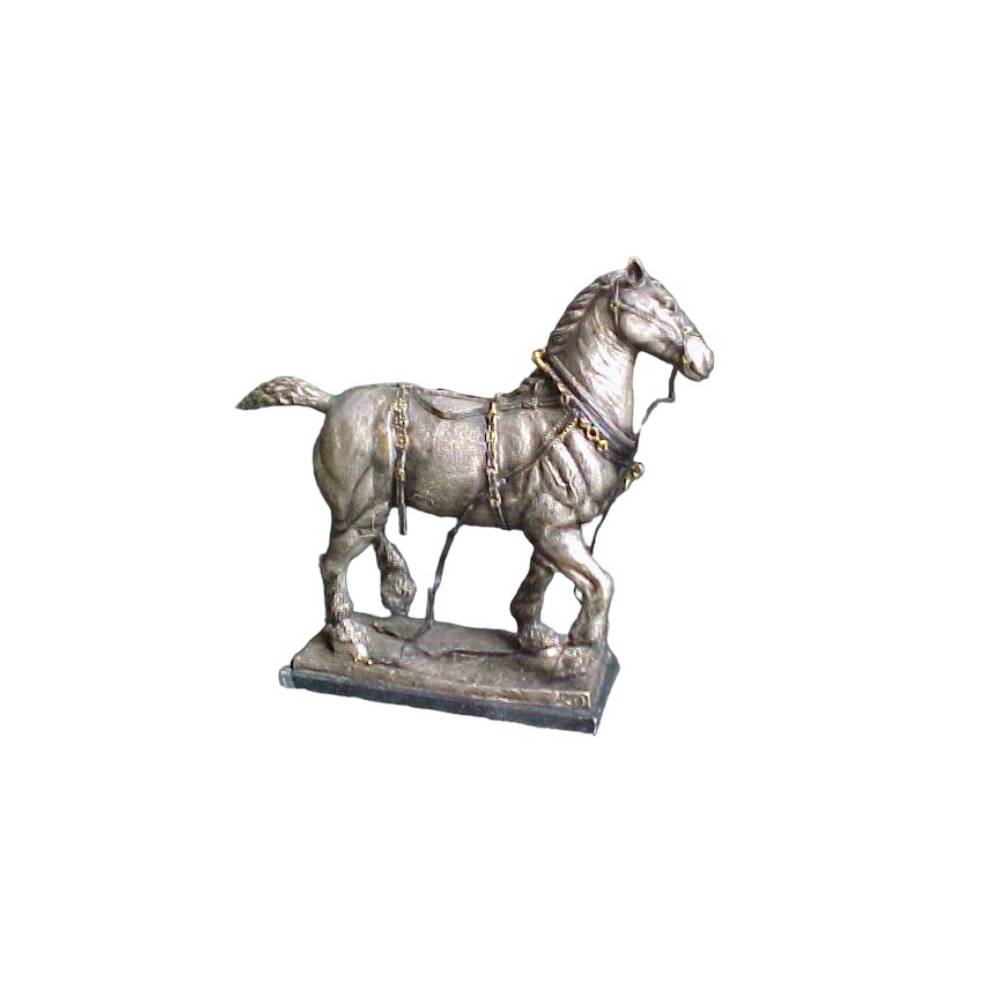Bronze Horse with Tack Dressing Sculpture