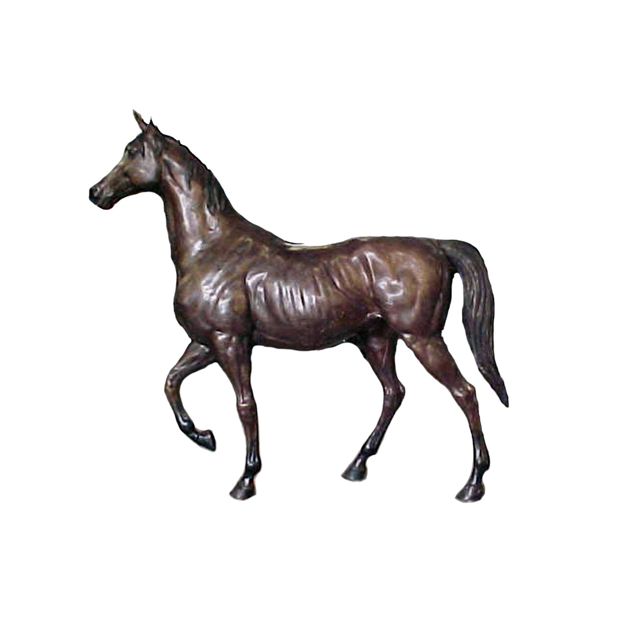 Bronze Walking Horse Sculpture