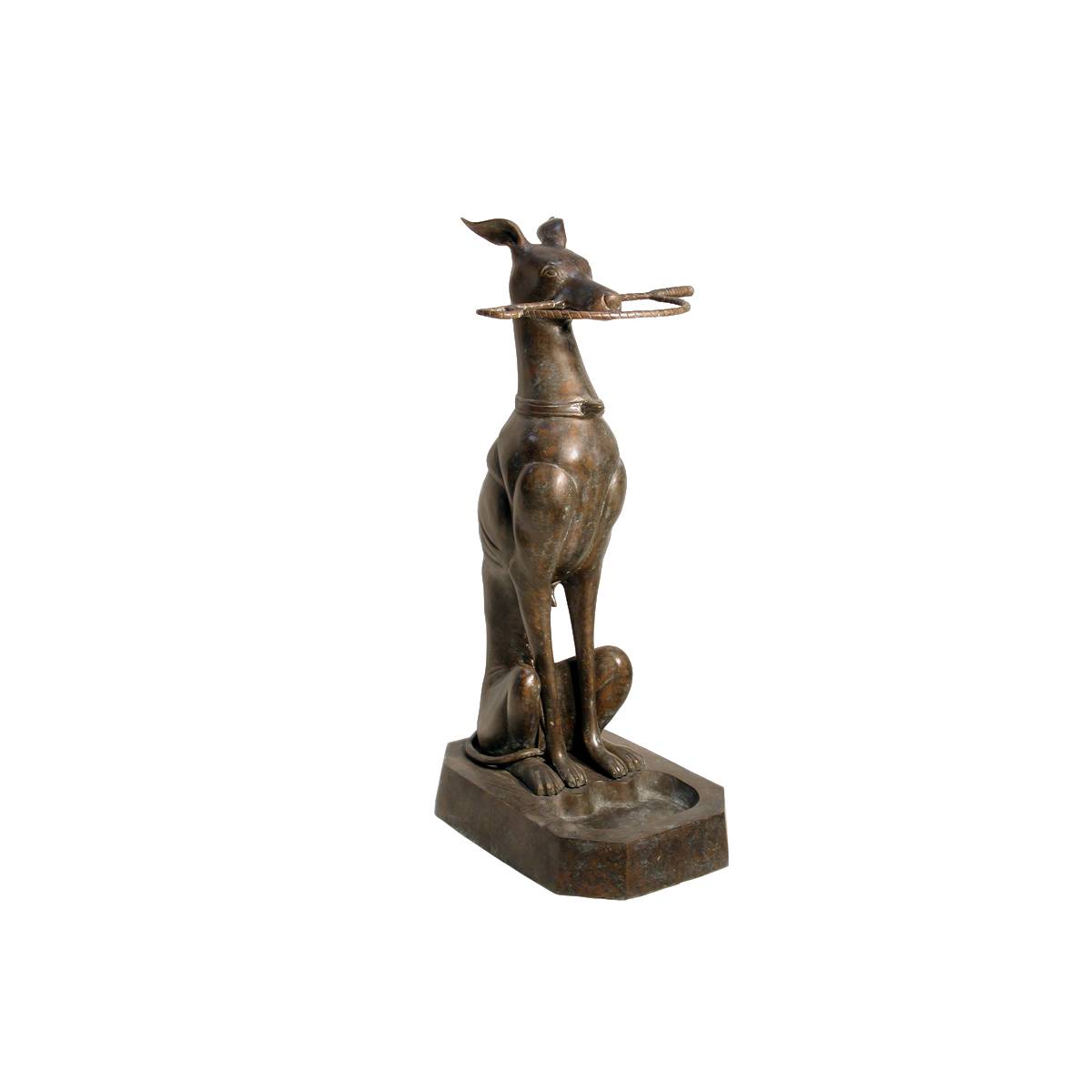 Bronze Dog Umbrella Stand Sculpture