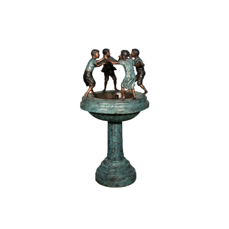 SRB057994 Bronze 'Ring around the Rosie' Fountain Sculpture by Metropolitan Galleries Inc