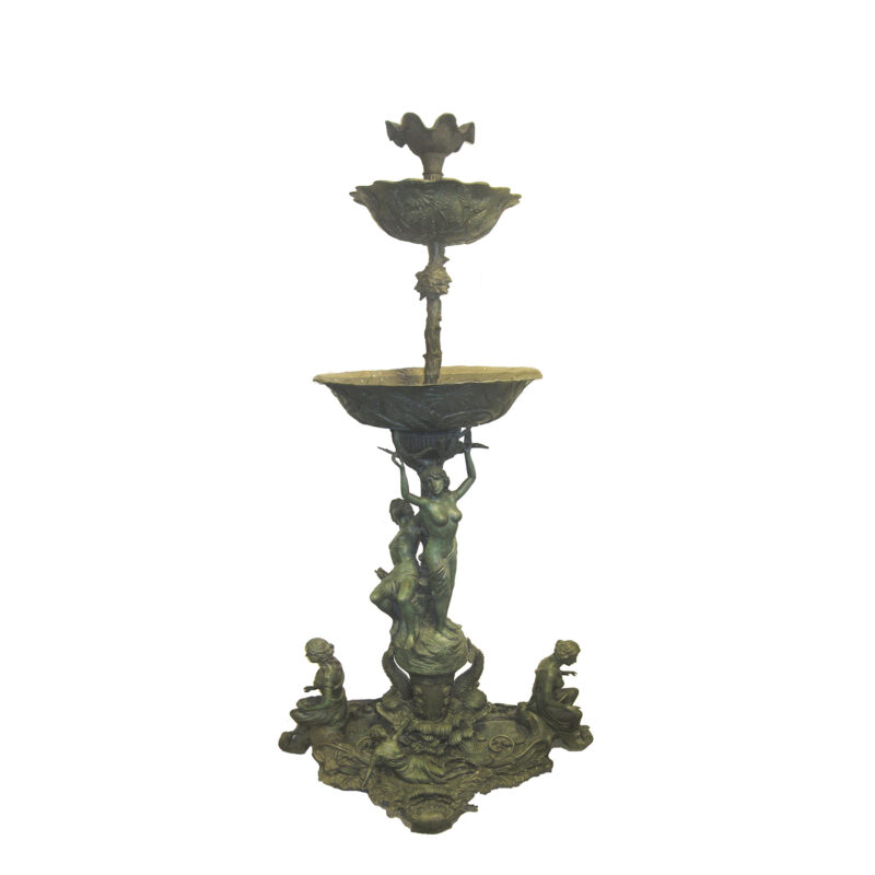 SRB703944 Bronze French Lady Tier Fountain by Metropolitan Galleries Inc