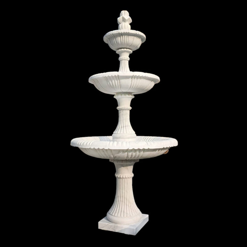 JBF4400 White Marble Aurora Three Tier Fountain by Metropolitan Galleries Inc.