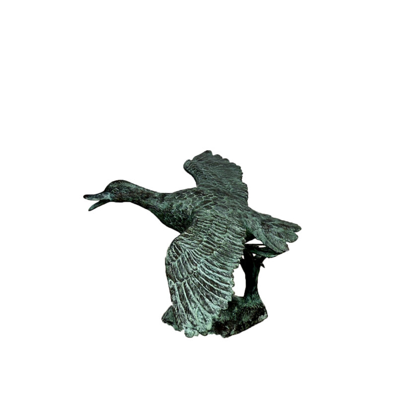 SRB43776 Bronze Flapping Duck Fountain Sculpture by Metropolitan Galleries Inc