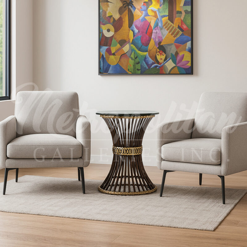 SRB056400 Bronze Transitional Table with Granite Surface by Metropolitan Galleries Inc Vignette AI WM