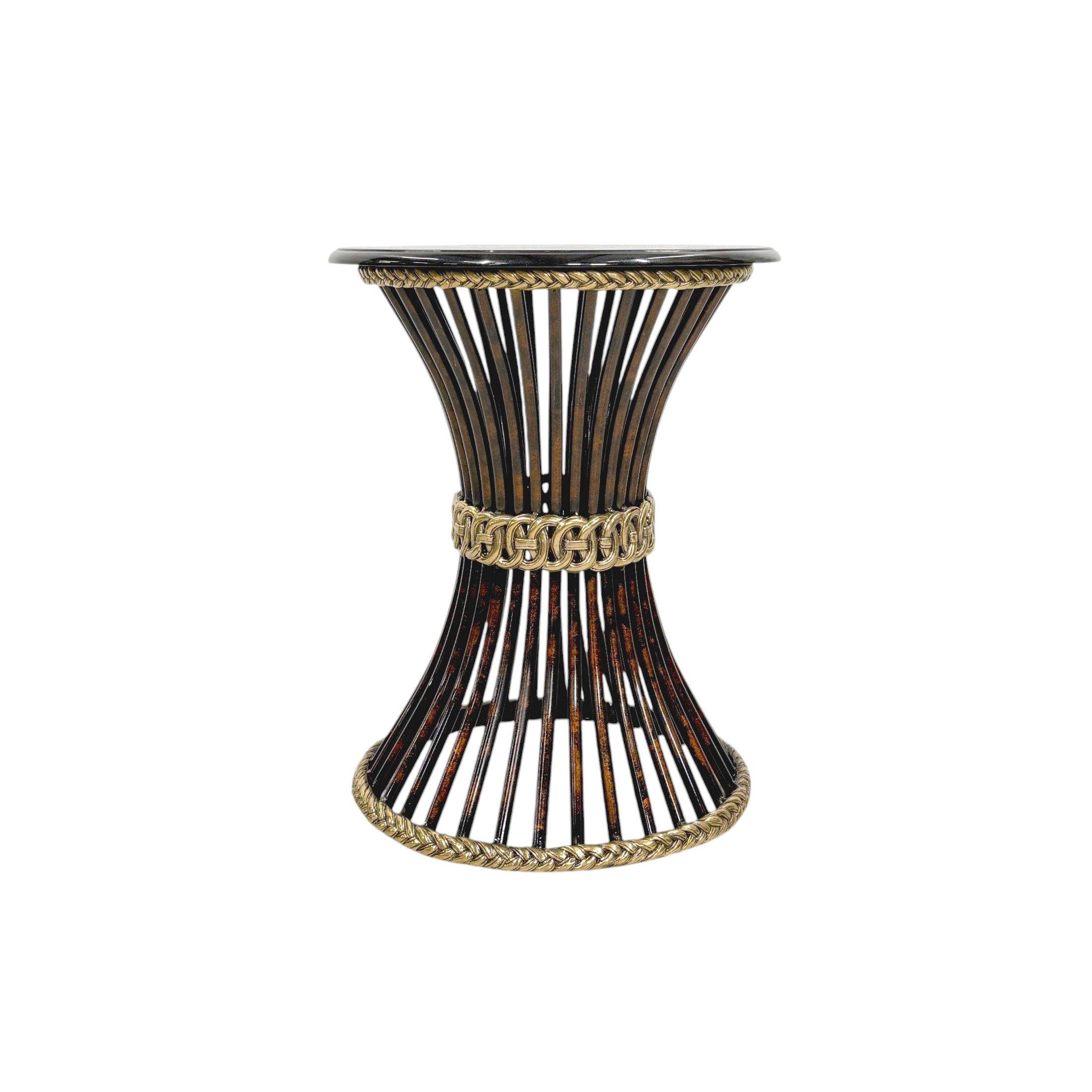 SRB056400 Transitional Bronze Table Base with Granite Top by Metropolitan Galleries Inc