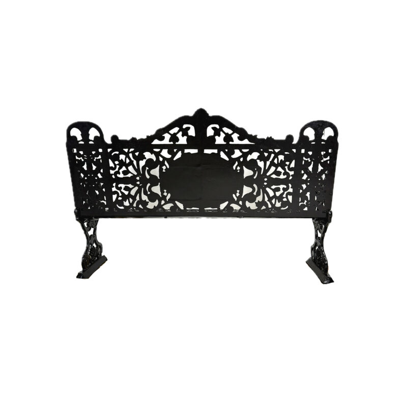 INB7500-BL Ornamental Wrought Iron Garden Bench in Black by Metropolitan Galleries Inc 3