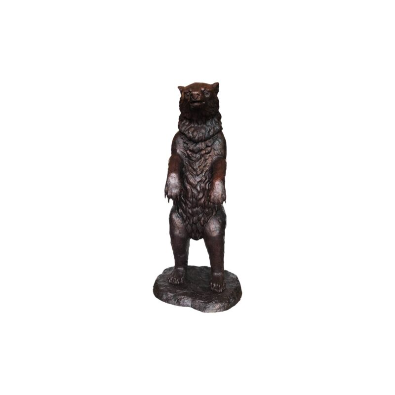 SRB702981 Bronze Standing Bear Sculpture by Metropolitan Galleries Inc.