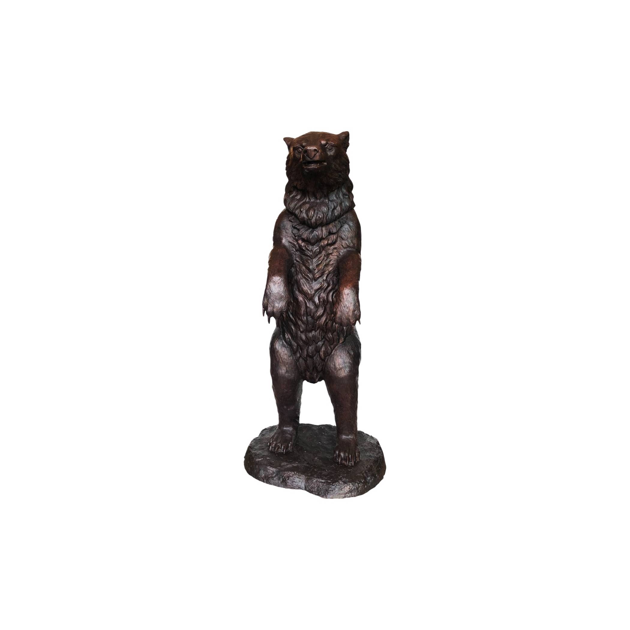 SRB702981 Bronze Standing Bear Sculpture by Metropolitan Galleries Inc.