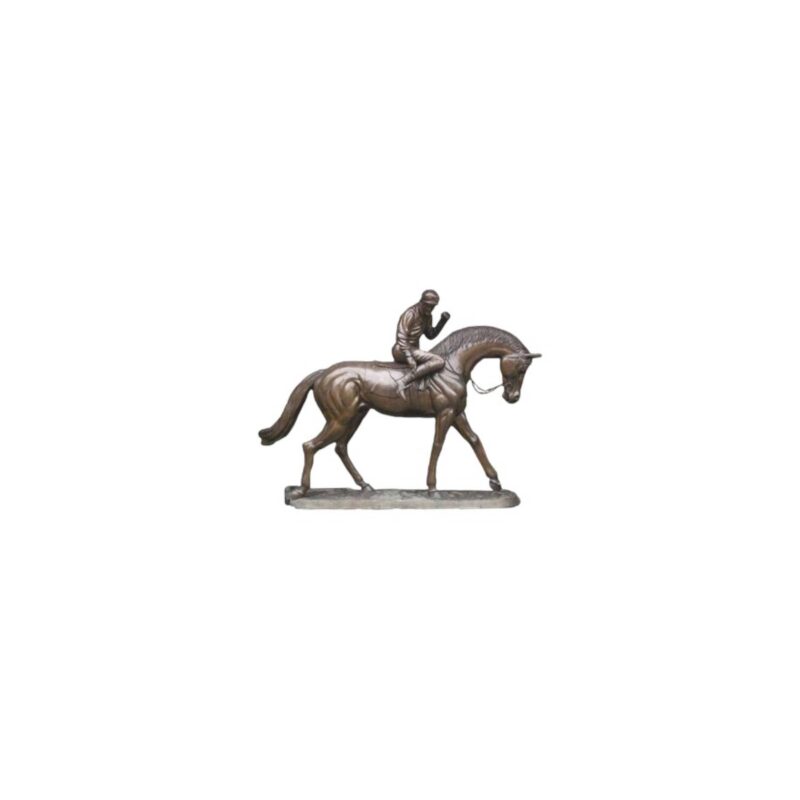 SRB704366 Bronze Jumbo Jockey on Horse Sculpture by Metropolitan Galleries Inc.