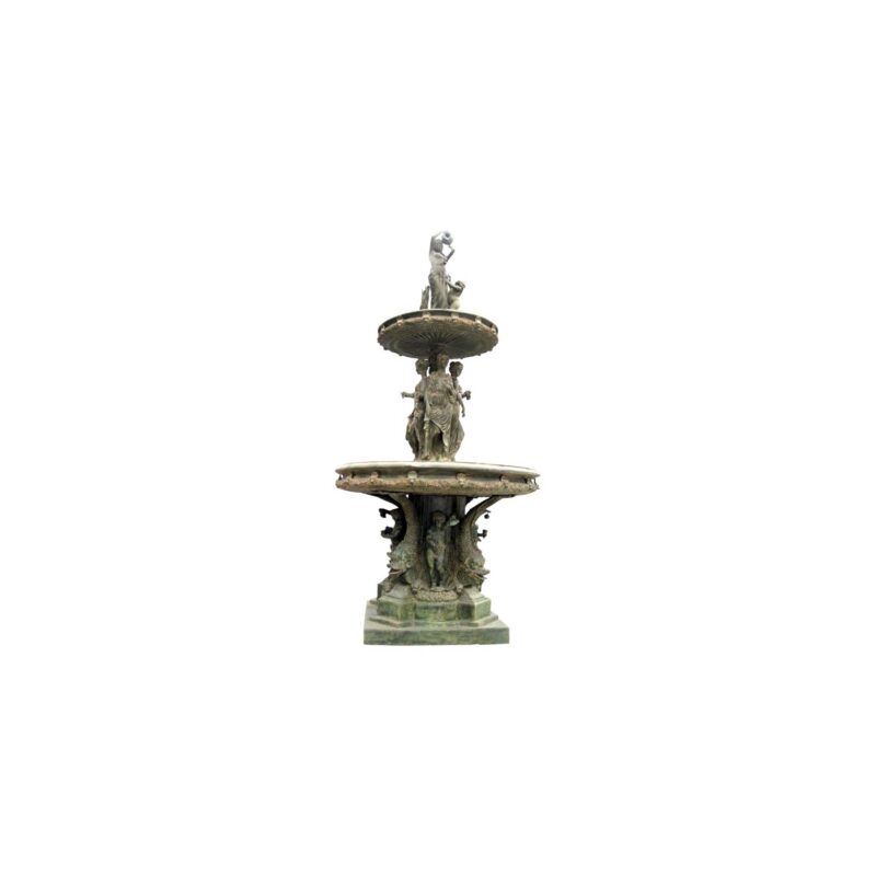 SRB704636 Bronze Lady Tier Fountain Sculpture by Metropolitan Galleries Inc.