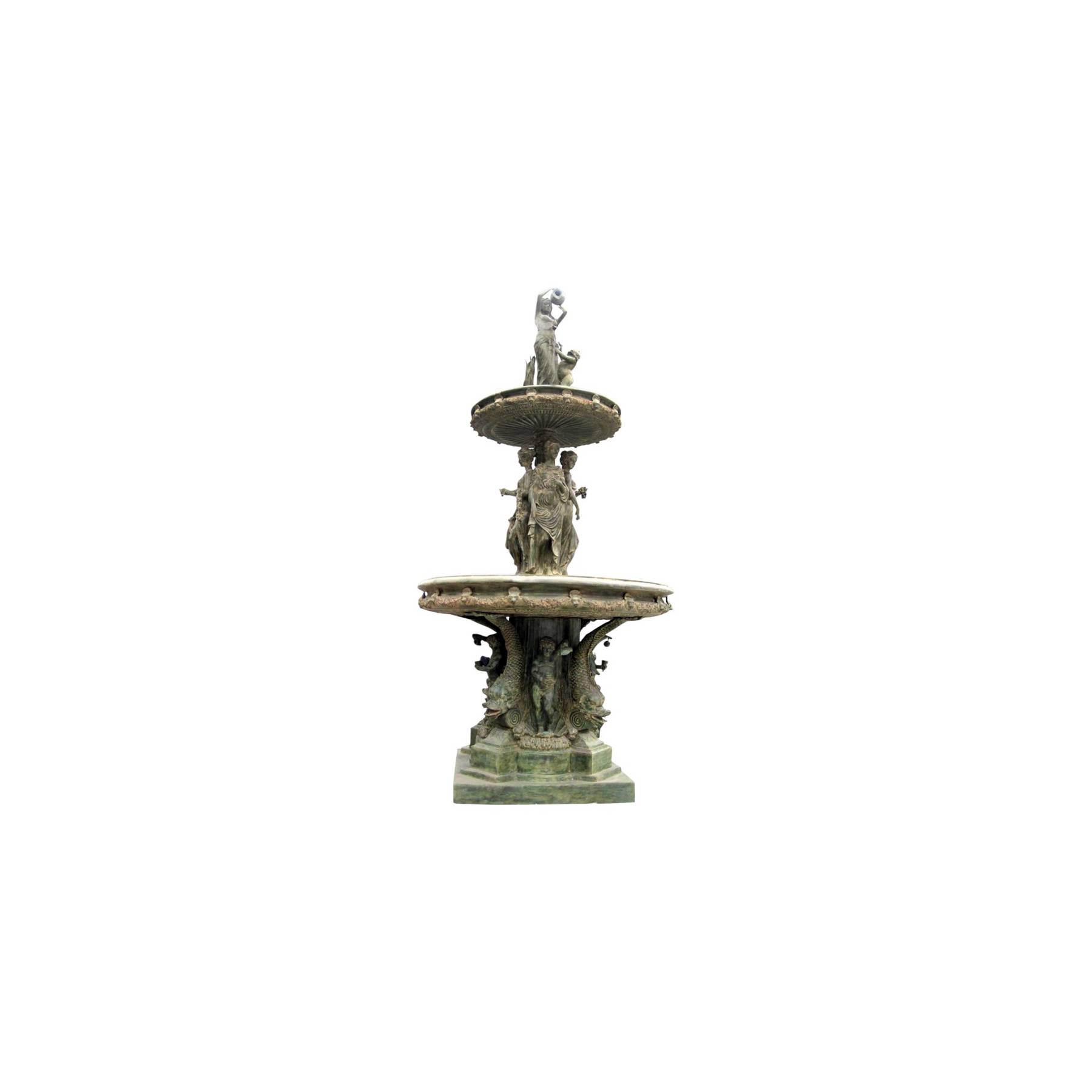 SRB704636 Bronze Lady Tier Fountain Sculpture by Metropolitan Galleries Inc.